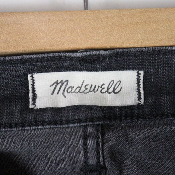 Madewell 9" Mid Rise Skinny Raw Hem Jeans size 26 - Picture 5 of 6